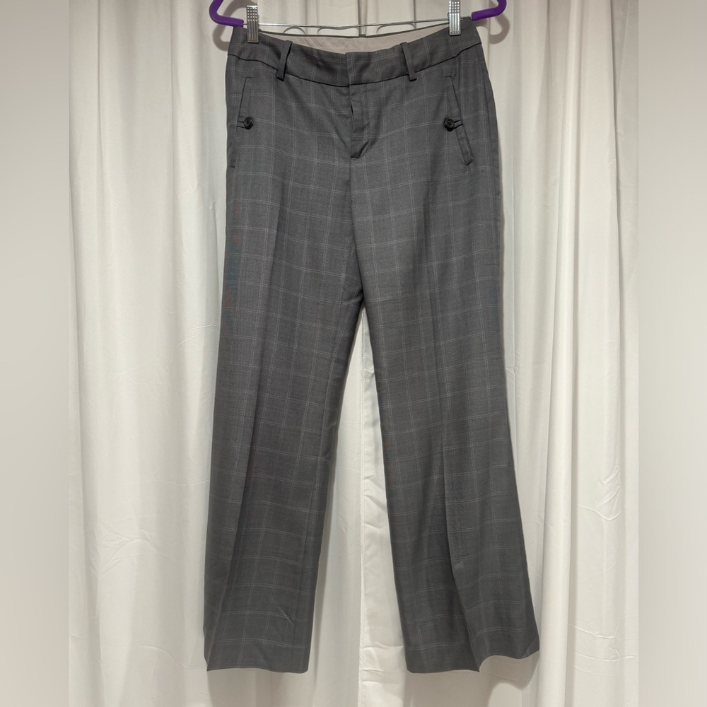 Banana Republic Gray Plaid Trousers